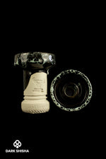 Carica immagine nella galleria Toro - Testa In Argilla Phunnel - Nero/Bianco per Narghilè - Darkshisha