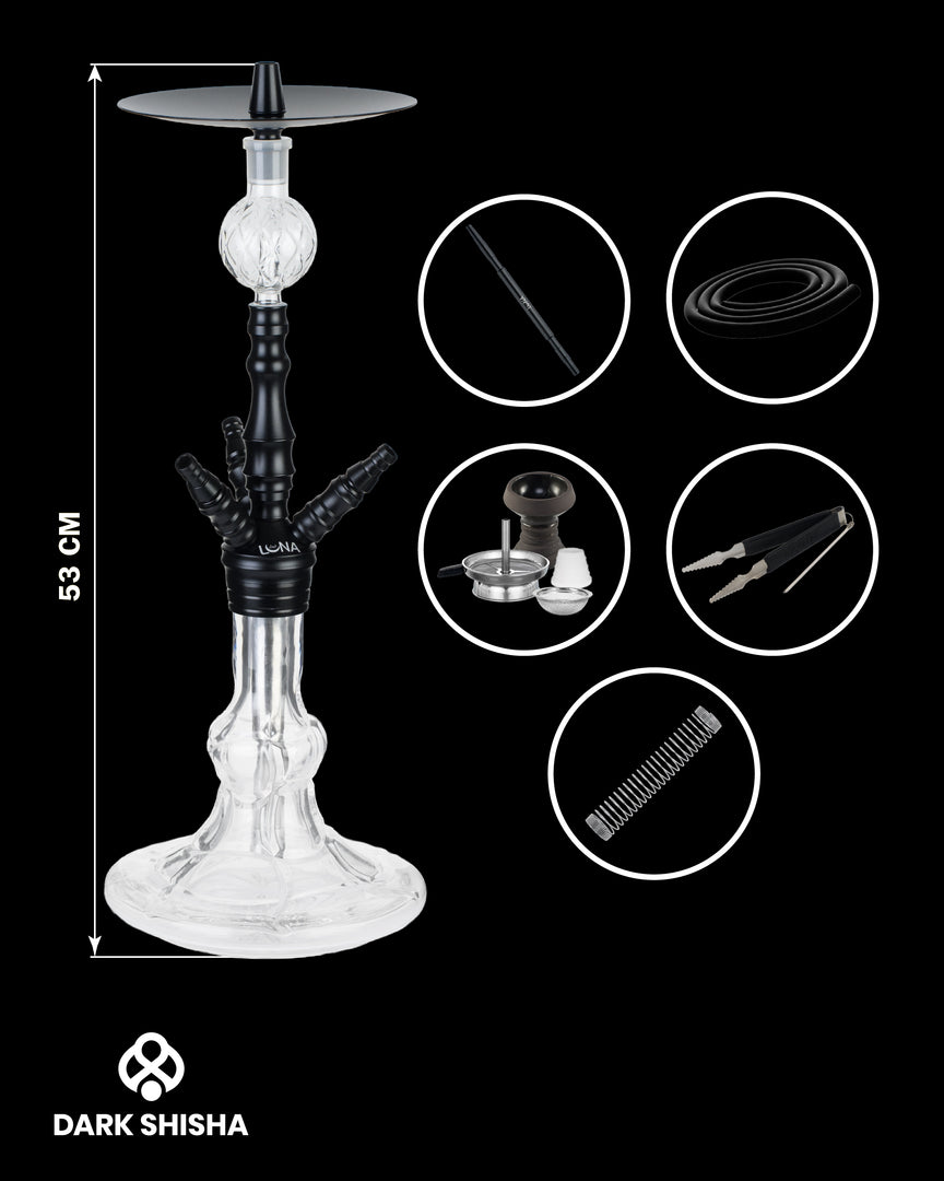 Luna | Narghilè Minima 2.0 Nero in Alluminio