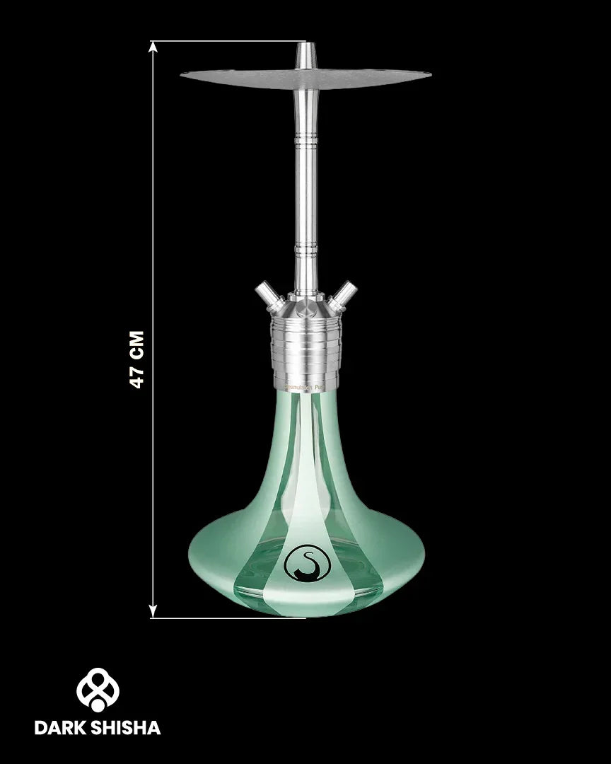 Narghilè Steamulation Pure Mint Matt Metallic con finitura verde opaca, design tedesco e accessori inclusi