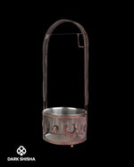 Carica immagine nella galleria Porta Carbone Narghilè "Bronze Flower L" 48 cm | Alluminio Artigianale - Darkshisha