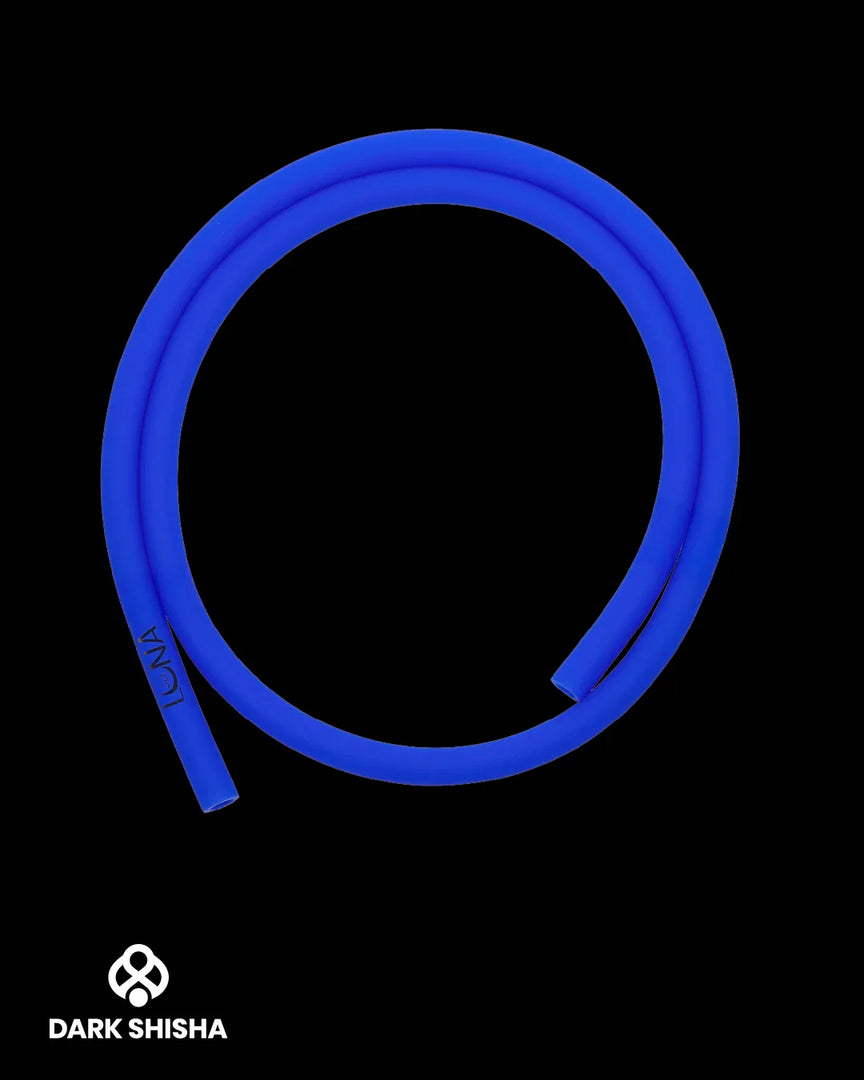 Tubo per narghilè Luna blu da 150 cm, flessibile e universale in silicone premium, facile da pulire e durevole
