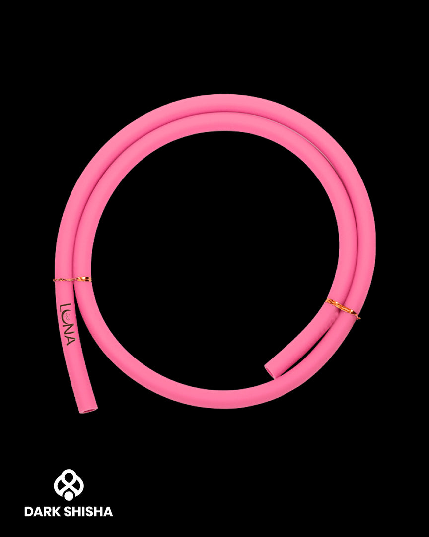 Tubo per narghilè Luna rosa da 150 cm, flessibile e universale in silicone premium, facile da pulire e durevole