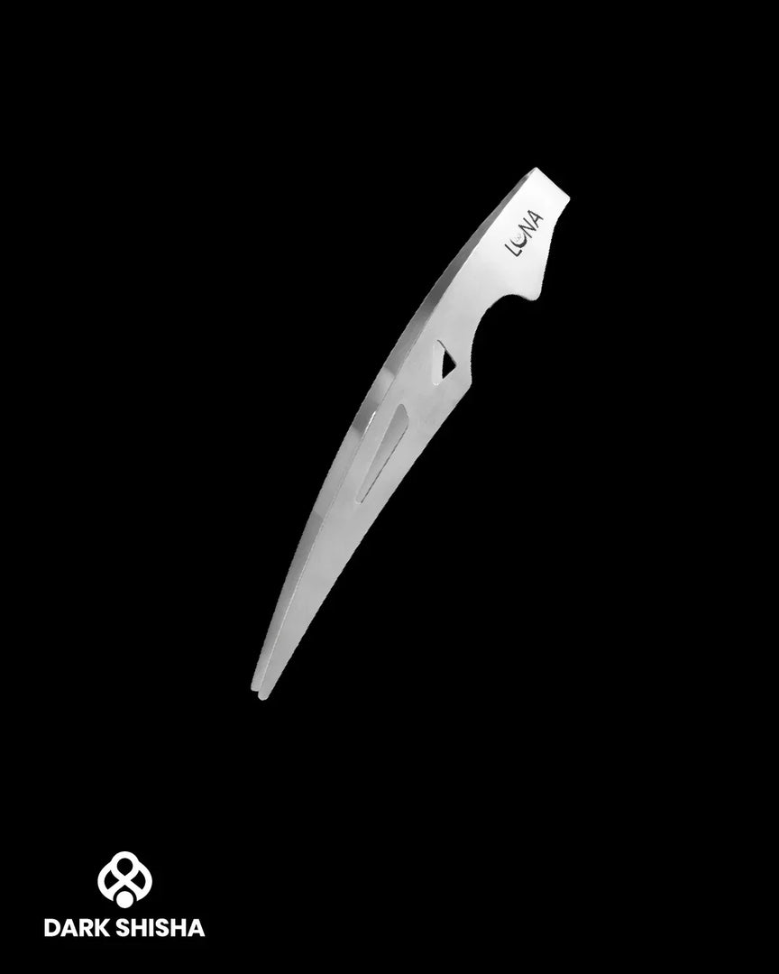 Pinza narghilè in acciaio Luna Edition 2 – colore argento, 20 cm