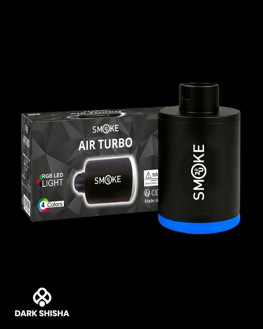 Smoke2u Air Turbo nero aspiratore per narghilè con LED e batteria ricaricabile