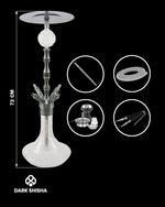 Carica immagine nella galleria Shisha completa Smoke2u Praedo 2.0 grigia in alluminio con sistema Closed Chamber e accessori inclusi