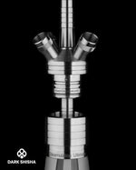 Carica immagine nella galleria Narghilè Steamulation Ultimate Silver Matt Metallic in acciaio inox di lusso