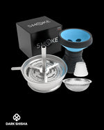 Carica immagine nella galleria Testa narghilè SMOKE2U colore blu con camino e cestino in metallo per gestione calore