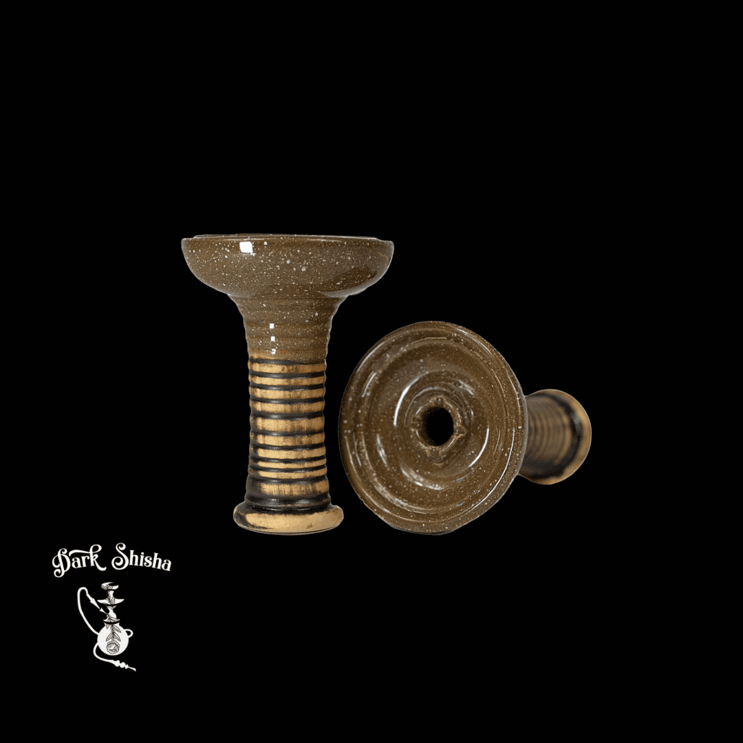Testa per narghilè phunnel in ceramica marrone a strisce – Design classico e prestazioni eccellenti - Darkshisha