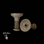 Carica immagine nella galleria Testa per narghilè phunnel in ceramica grigia a strisce – Design classico e prestazioni eccellenti - Darkshisha