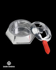Gestore di Calore HMD Ottagonale | Manico Rosso in Silicone per Narghilè - Darkshisha