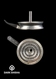 Gestore di calore con manico ergonomico per narghilè, ideale per teste in silicone, in alluminio resistente e sicuro contro scottature.