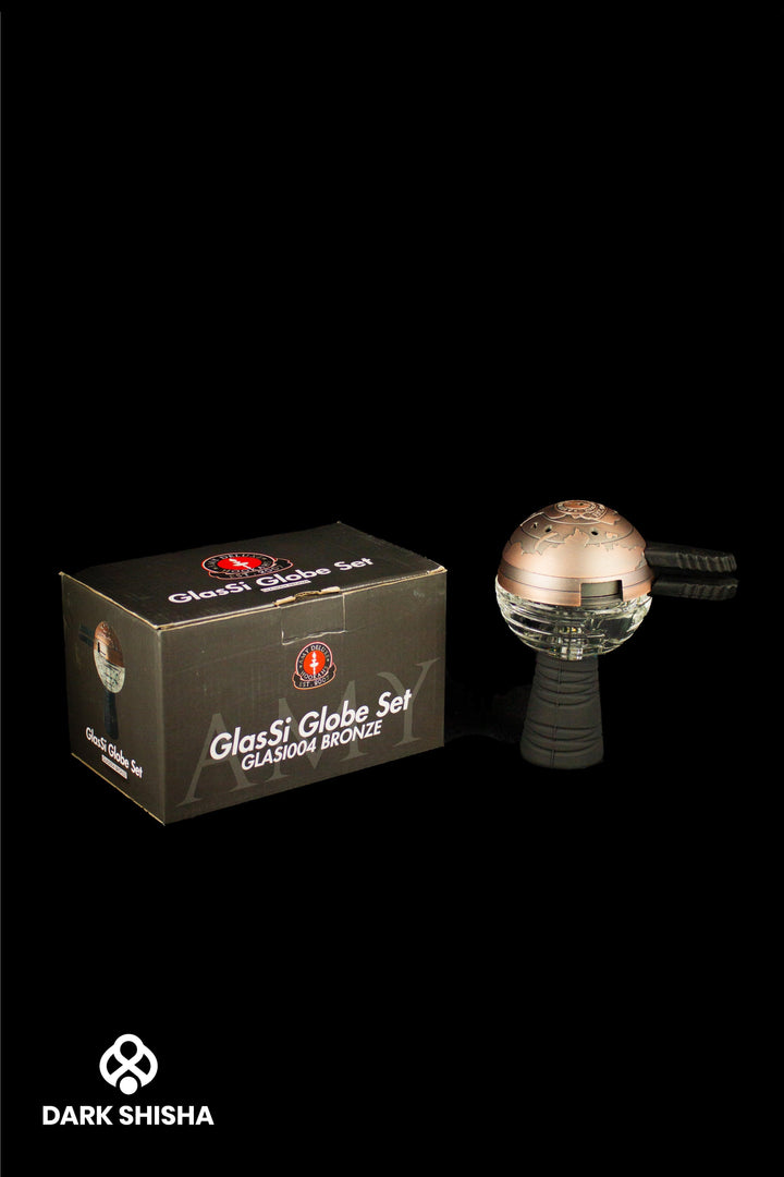 Amy Deluxe GlasSi Globe Set Bronze | Testa in Vetro e Braciere a Globo - Darkshisha