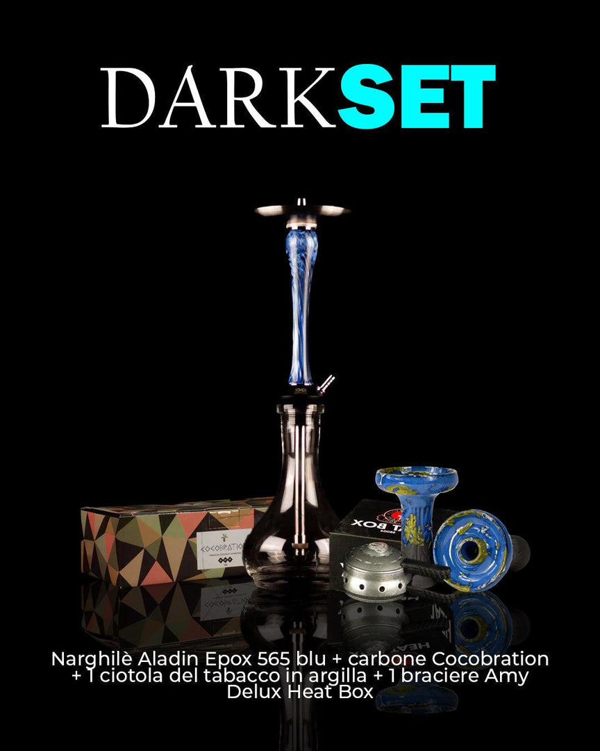 Set Narghilè Aladin Epox 565 + Ciotola Del Tabacco + Carbone + Amy Delux Heat Box - Premium  da darkshisha1 - a €196.90! Acquista ora da darkshisha1