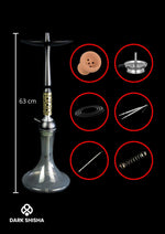 Carica immagine nella galleria Narghilè Dark Shisha da 63 cm, con accessori inclusi, disponibile su Dark Shisha.
