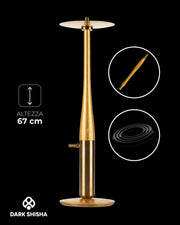 narghilè Union Hookah Argument PVD Gold in legno con finitura dorata