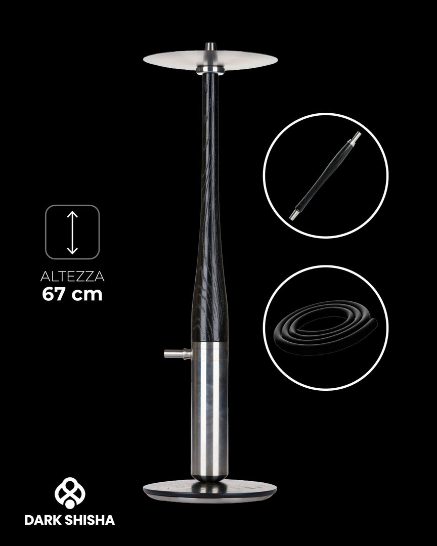 narghilè Union Hookah Argument Nero in acciaio inox e legno