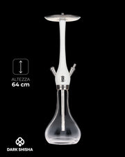 Narghilè Darkshisha NOX bianco con base in vetro e altezza 64 cm