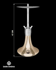 Narghilè Steamulation Pure Champagne Matt con finitura in acciaio, design tedesco e accessori inclusi