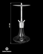 Narghilè Steamulation Pure Black Matt con finitura in acciaio, design tedesco e accessori inclusi