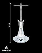 Narghilè Steamulation Pure White Matt con finitura in acciaio, design tedesco e accessori inclusi