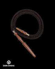 Tubo Tradizionale Al Sultan 170 cm | Camoscio Bordeaux e Legno per Narghilè - Darkshisha