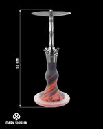 Carica immagine nella galleria Narghilè AEON x SMOKE2U Orange 53 cm in acciaio inox con base di vetro arancione
