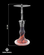 Narghilè AEON x SMOKE2U Orange 53 cm in acciaio inox con base di vetro arancione