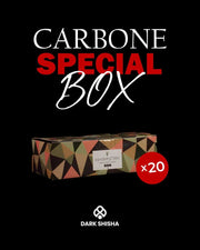 Box di carbone per narghilè Darkshisha Cocobration in confezione da 20 kg.