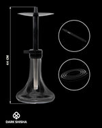 Carica immagine nella galleria Narghilè nero Mr. Eds E29 Boss in alluminio con base in vetro soffiato a mano e design moderno professionale
