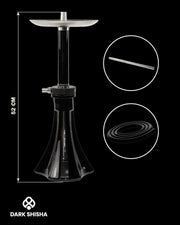 Narghilè Mr. Eds E46 Love Nero 52 cm in acciaio inox con tubo e boccaglio