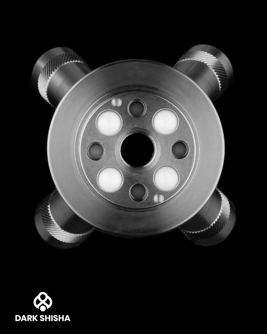 Narghilè Steamulation Ultimate White Matt Metallic in acciaio inox di lusso