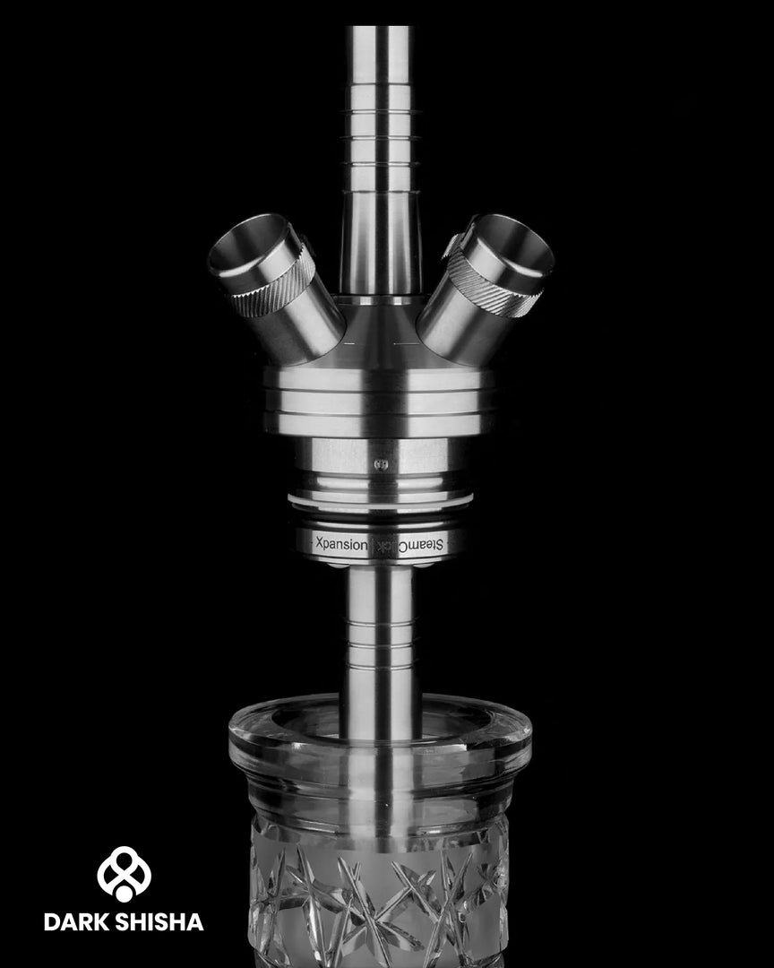 Narghilè Steamulation Ultimate White Matt Metallic in acciaio inox di lusso