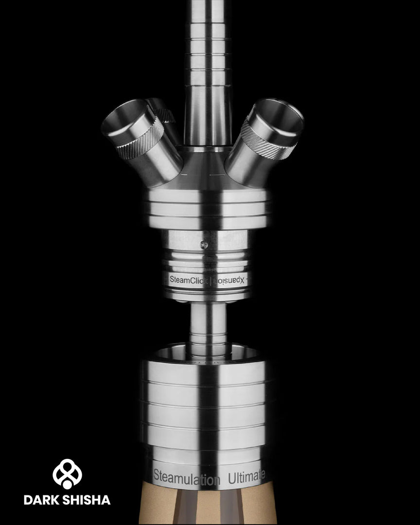 Narghilè Steamulation Ultimate Gold Matt Metallic in acciaio inox di lusso