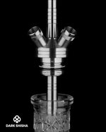 Carica immagine nella galleria Narghilè Steamulation Ultimate Silver Matt Metallic in acciaio inox di lusso
