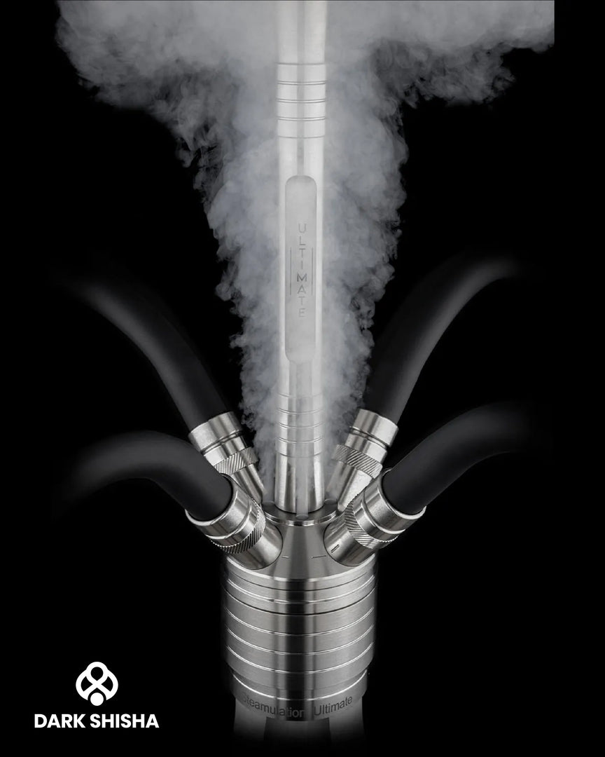 Narghilè Steamulation Ultimate Silver Matt Metallic in acciaio inox di lusso